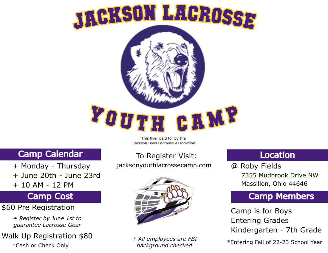 2022 Jax Lax Summer Camp Jackson Bears LAX